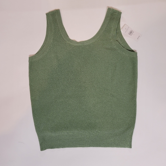 Ann Taylor knitted Green tank size small - Picture 4 of 6